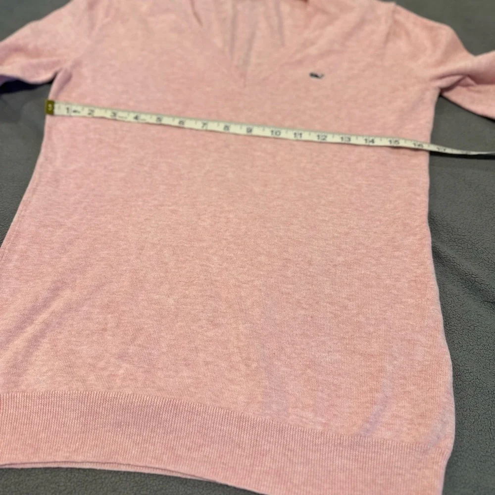 Vineyard Vines Women's Sz: XS Pink V-Neck Cotton Lightweight Pullover Sweater.